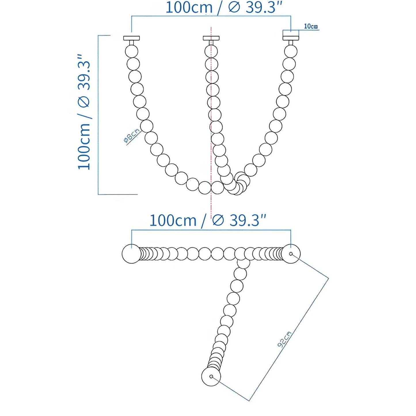 Halti Necklace Acrylic Chandelier - YIOSI