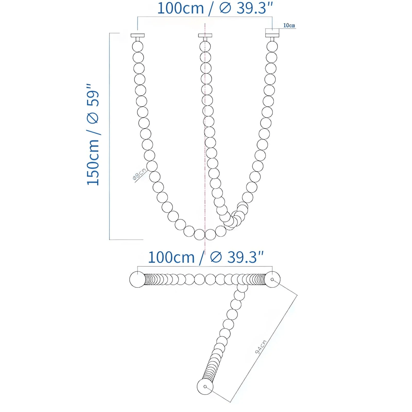 Halti Necklace Acrylic Chandelier - YIOSI