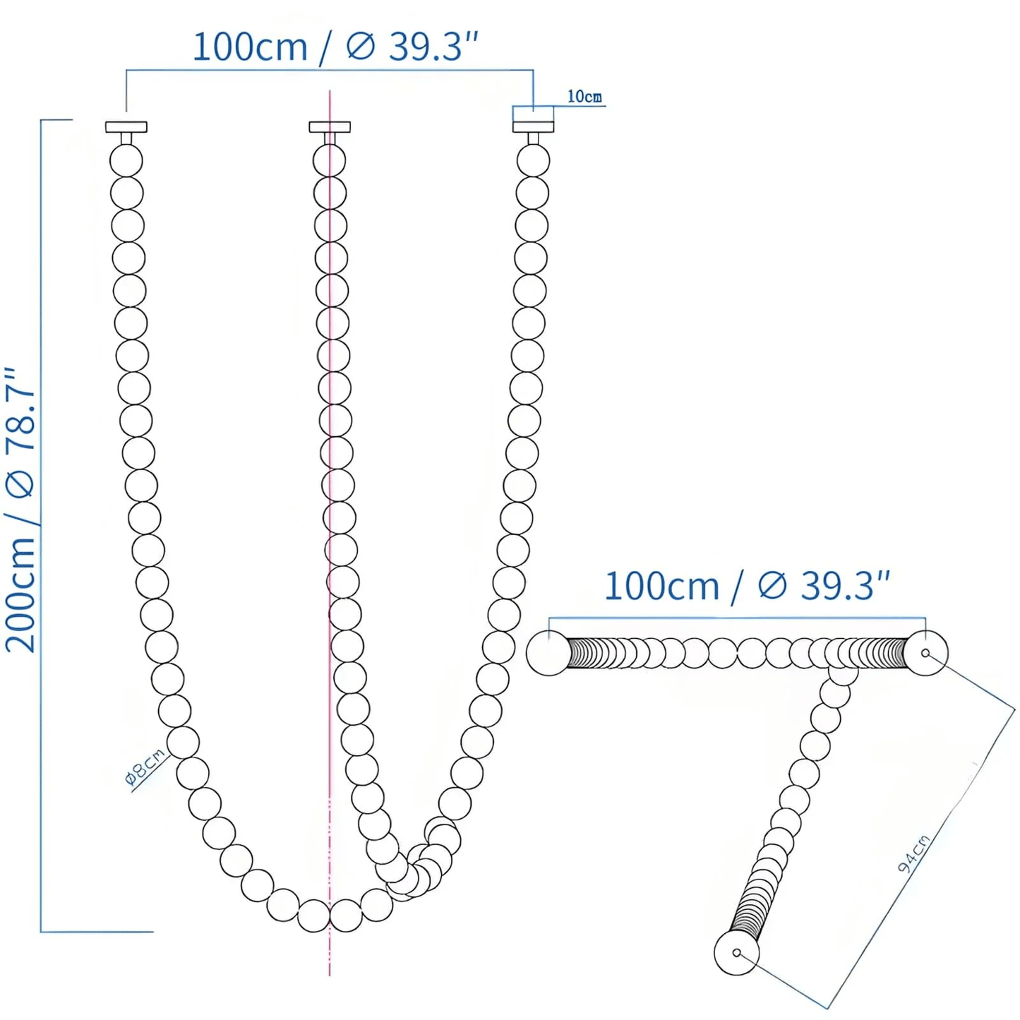 Halti Necklace Acrylic Chandelier - YIOSI