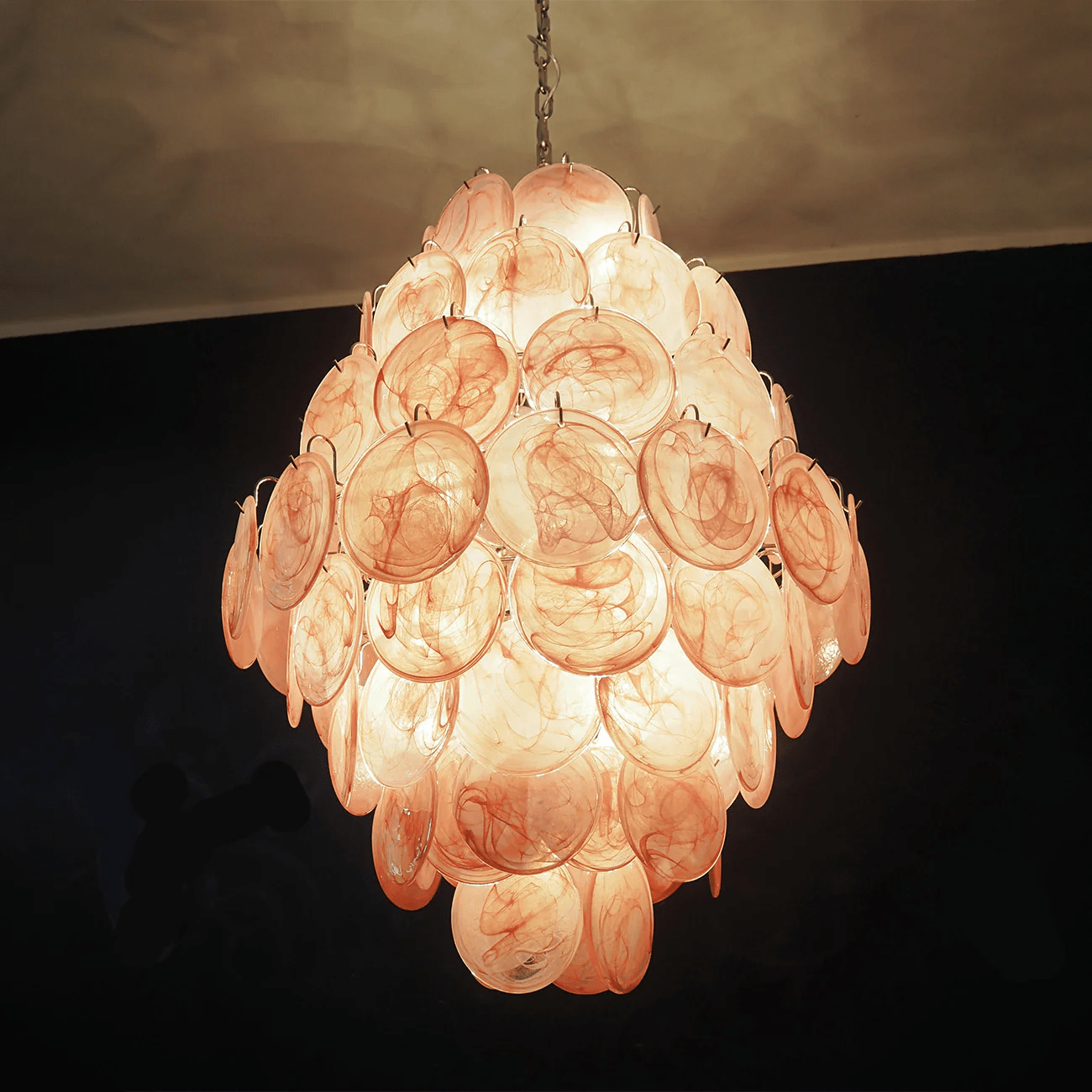 Rosa Murano Glass Chandelier - YIOSI
