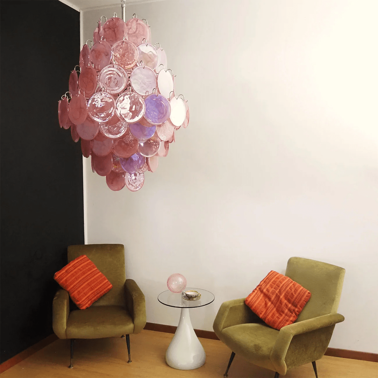Rosa Murano Glass Chandelier - YIOSI