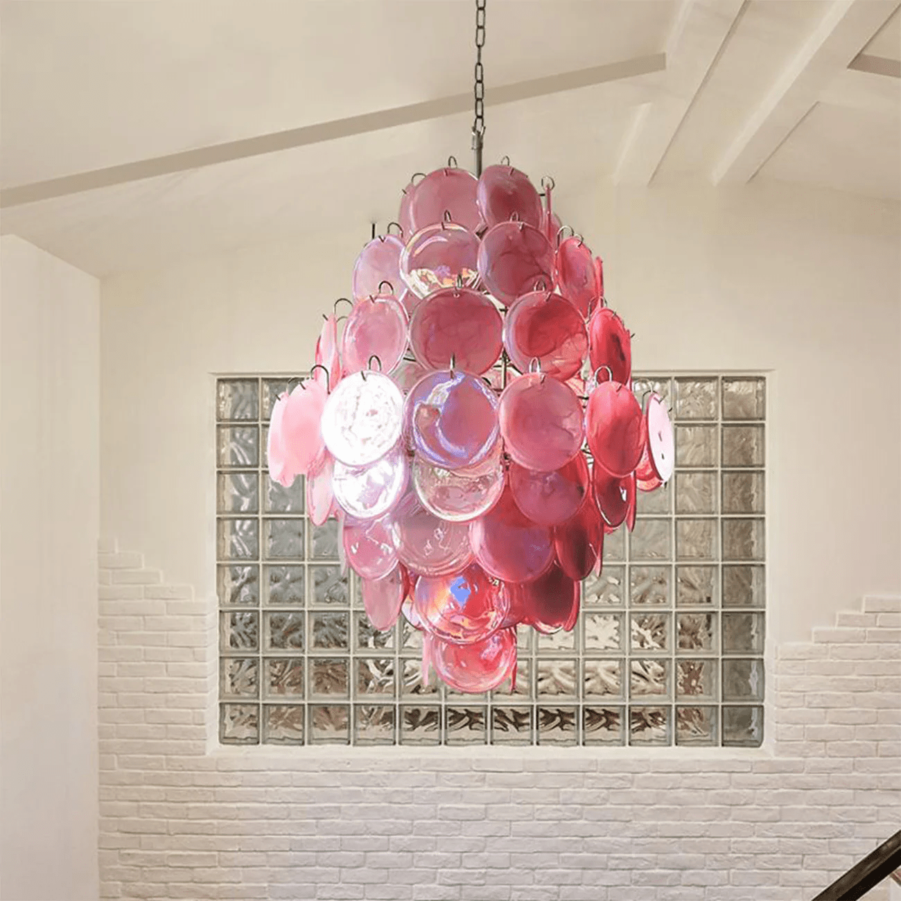 Rosa Murano Glass Chandelier - YIOSI