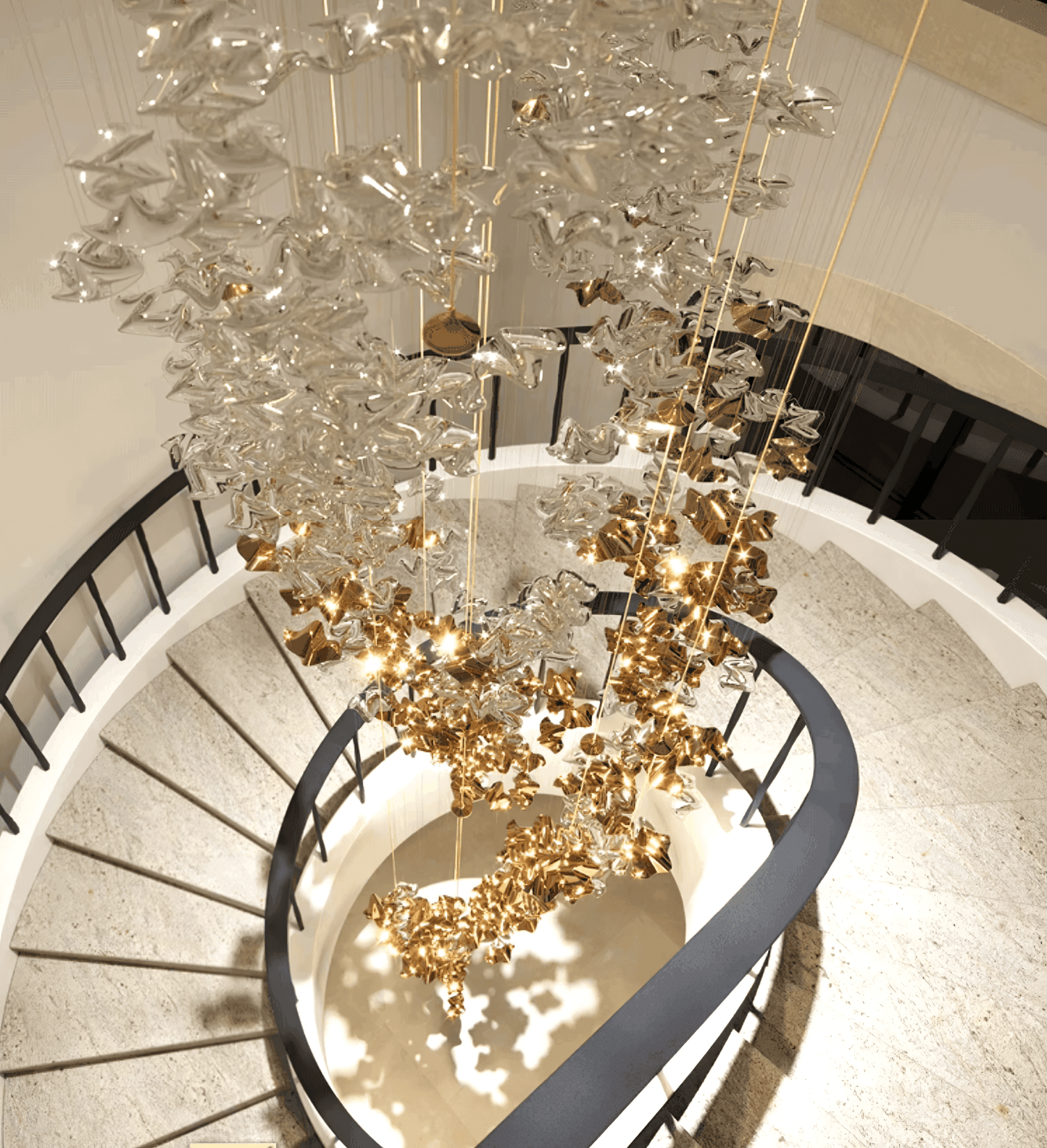 Tidal Art Glass Chandelier - YIOSI