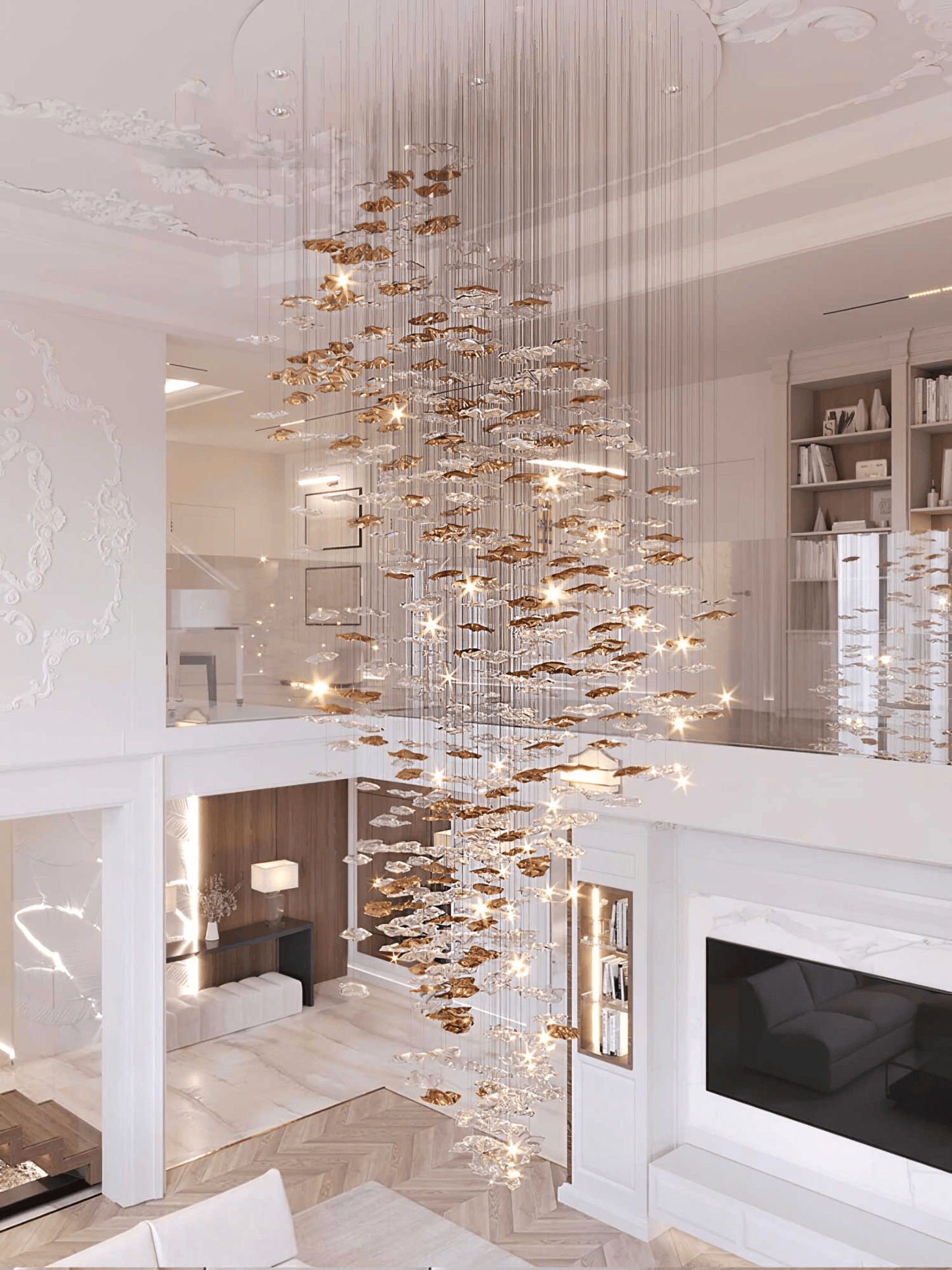 Tidal Art Glass Chandelier - YIOSI