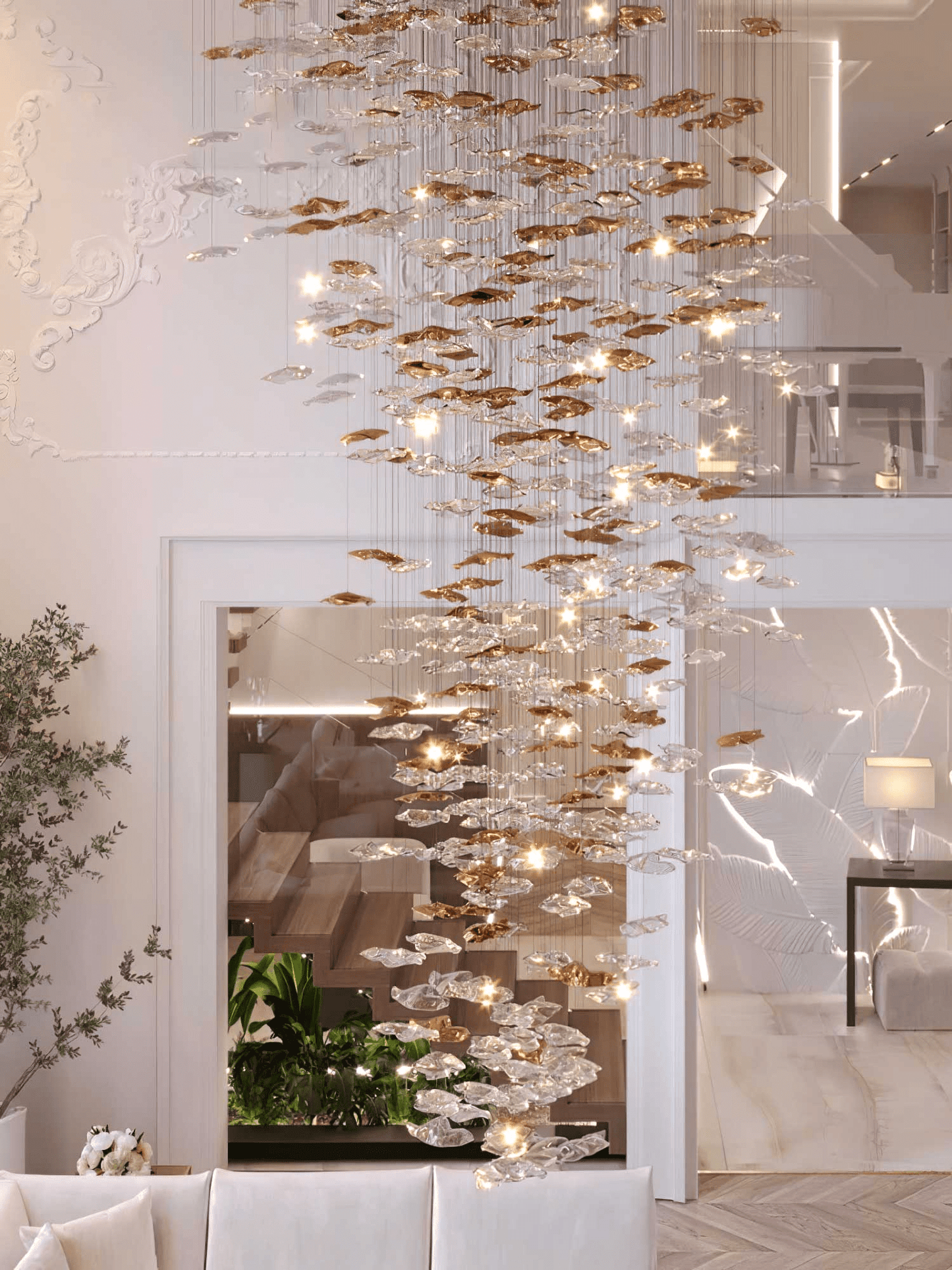 Tidal Art Glass Chandelier - YIOSI