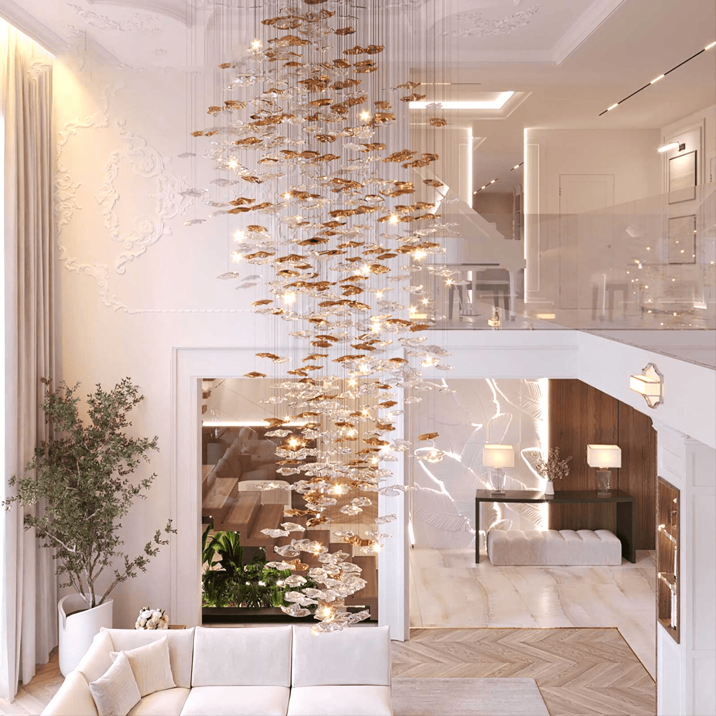 Tidal Art Glass Chandelier - YIOSI