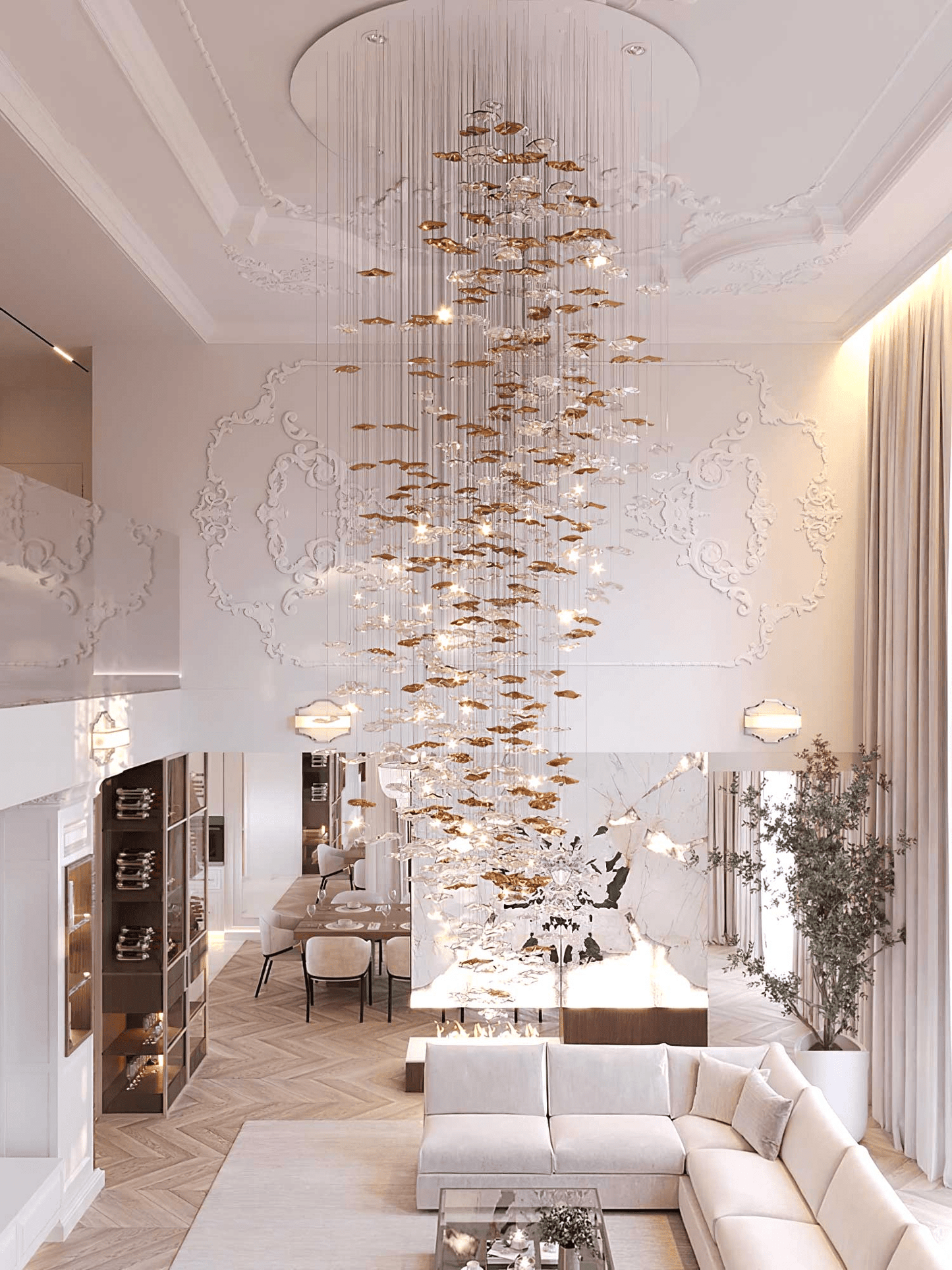 Tidal Art Glass Chandelier - YIOSI