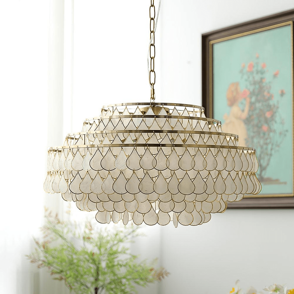 Teardrops Shell Chandelier - YIOSI