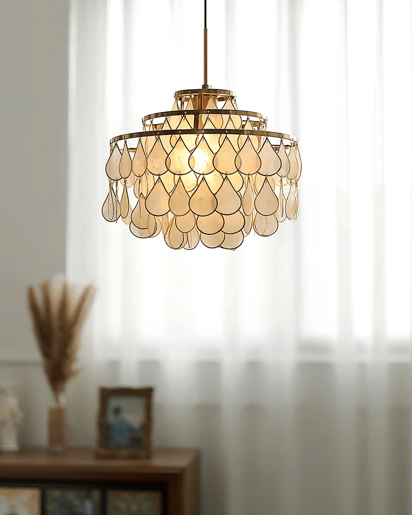 Teardrops Shell Chandelier - YIOSI