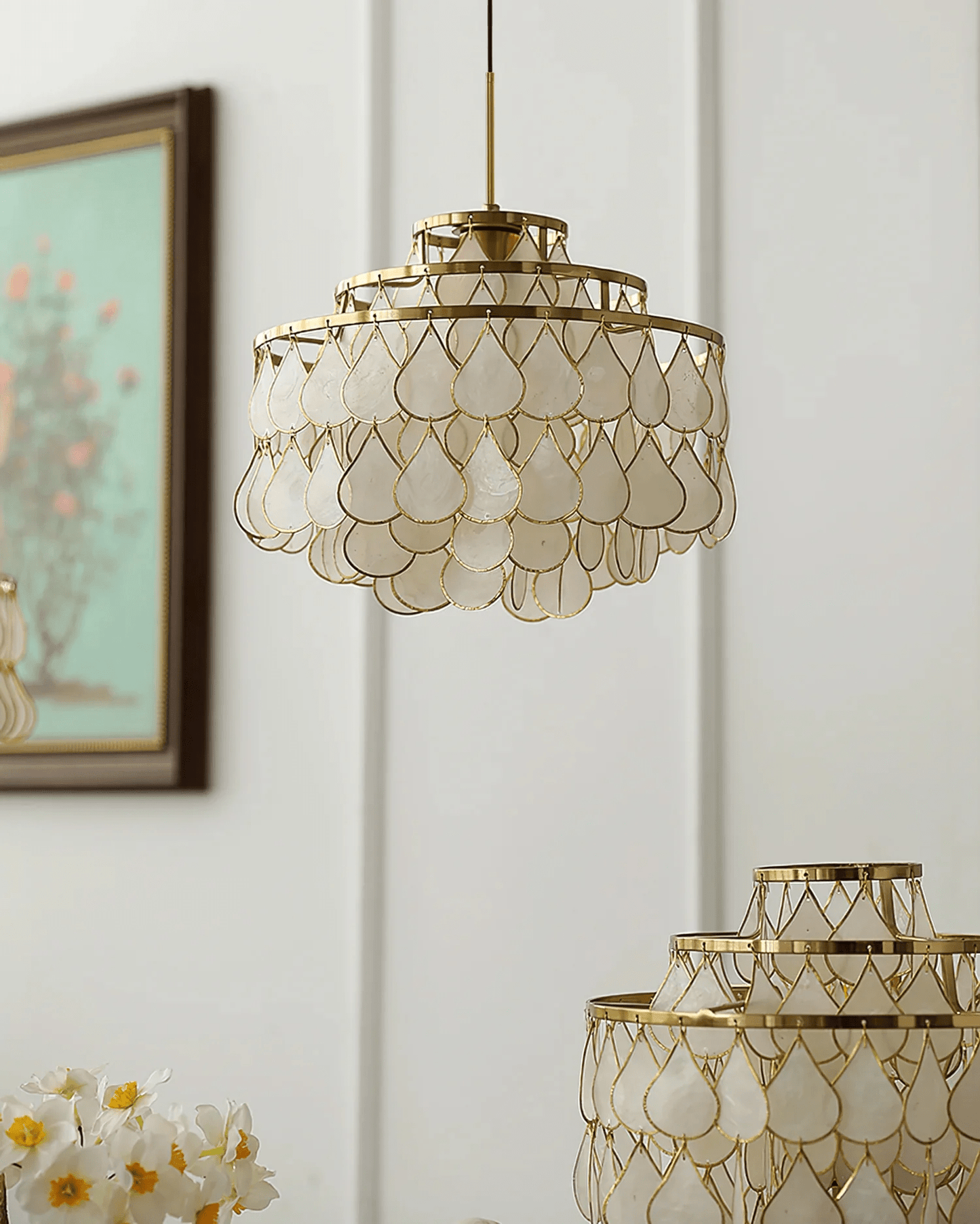 Teardrops Shell Chandelier - YIOSI