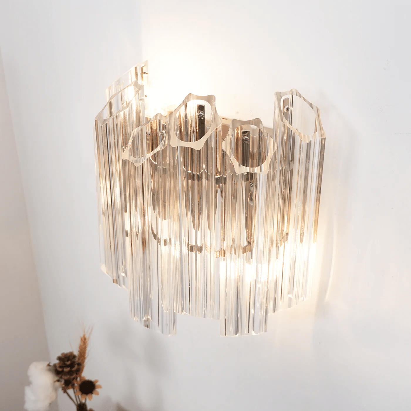Clear Palermo Murano Wall Lamp - YIOSI