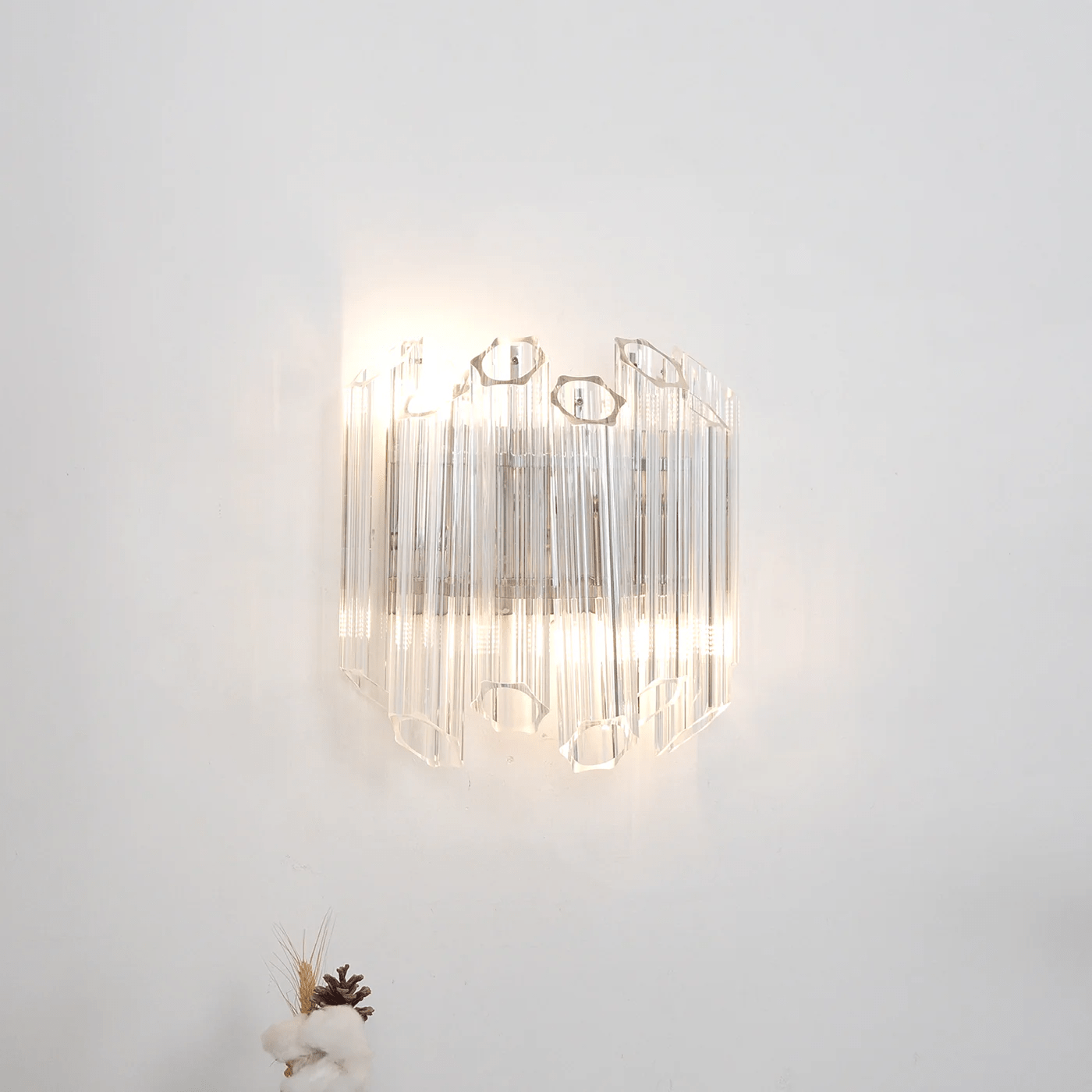 Clear Palermo Murano Wall Lamp - YIOSI