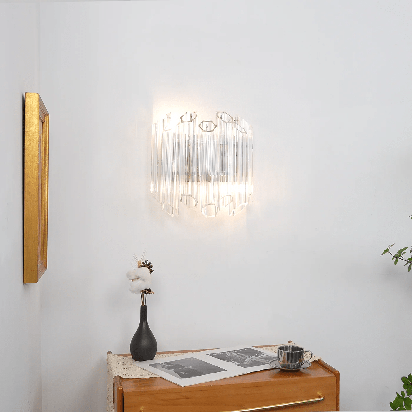 Clear Palermo Murano Wall Lamp - YIOSI