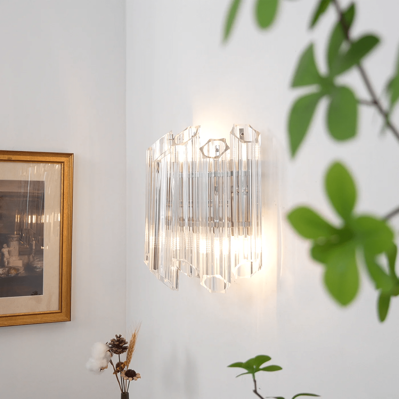Clear Palermo Murano Wall Lamp - YIOSI