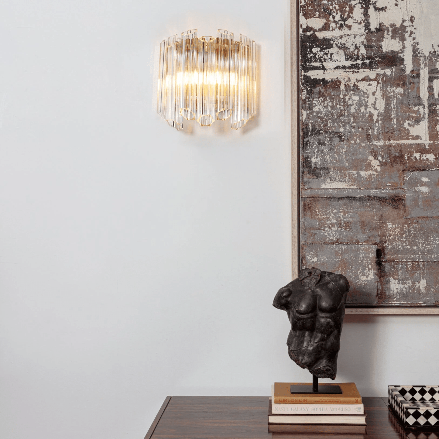 Clear Palermo Murano Wall Lamp - YIOSI