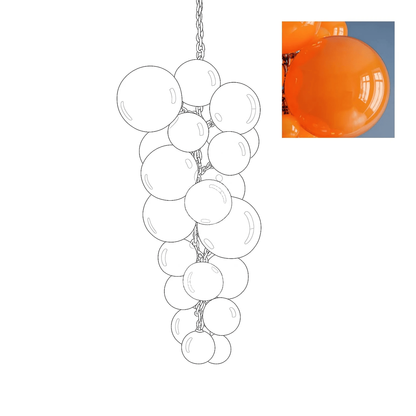 Velymo Grapetta Chandelier - YIOSI