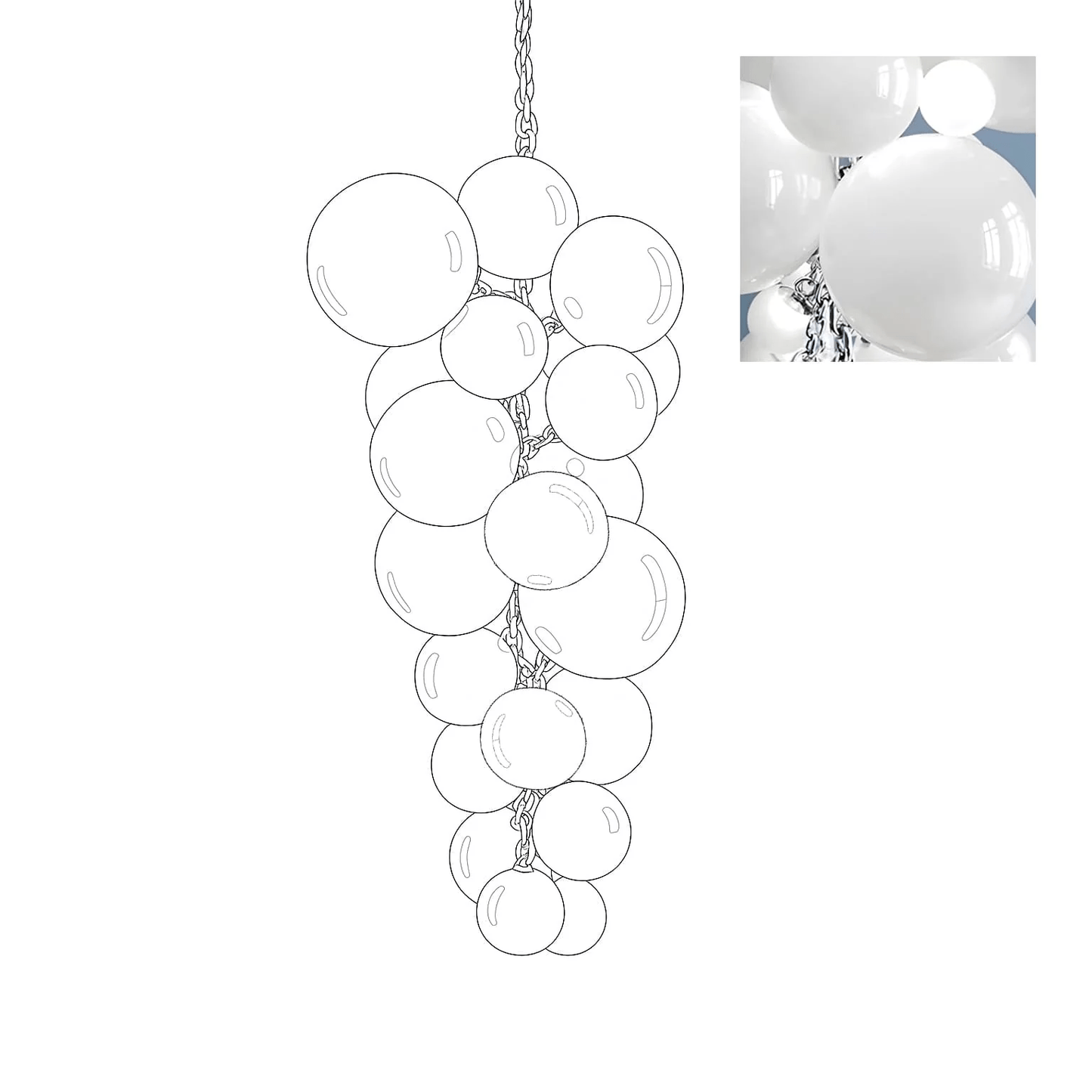 Velymo Grapetta Chandelier - YIOSI