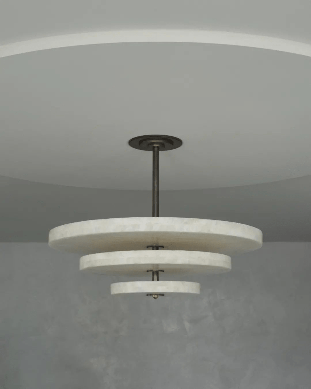 Ice Queen Alabaster Bronze & White LED Chandelier – Elegant 33‑Inch