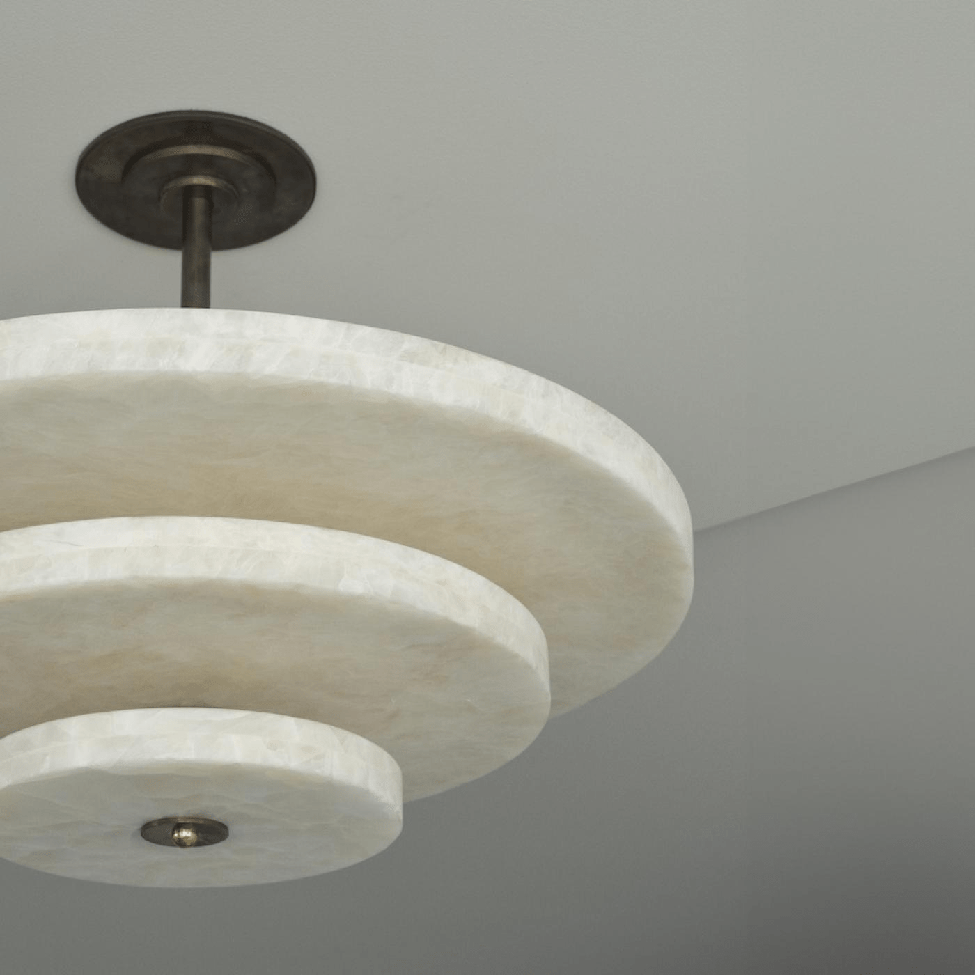 Ice Queen Alabaster Bronze & White LED Chandelier – Elegant 33‑Inch