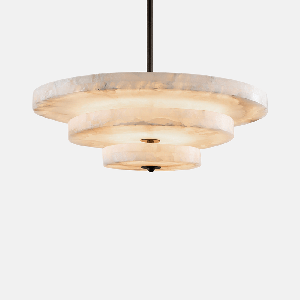 Ice Queen Alabaster Bronze & White LED Chandelier – Elegant 33‑Inch