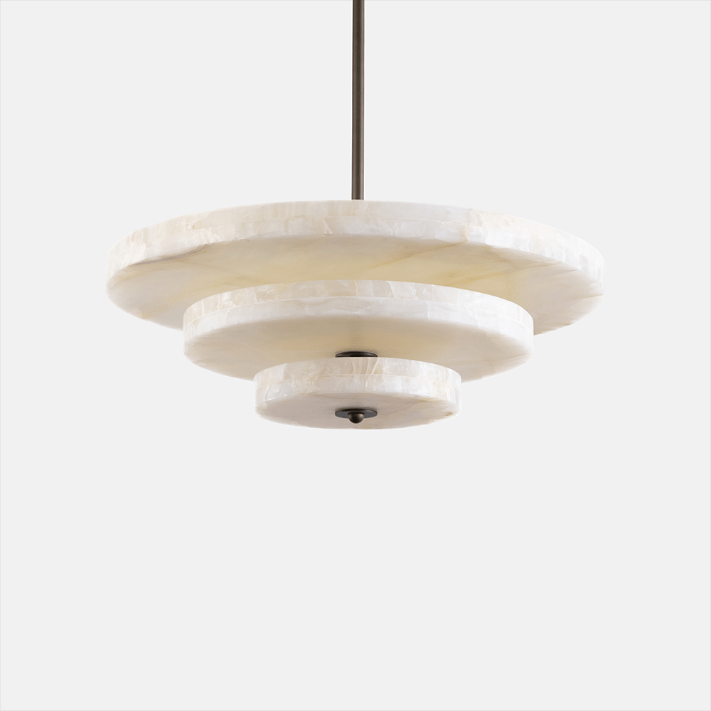 Ice Queen Alabaster Bronze & White LED Chandelier – Elegant 33‑Inch