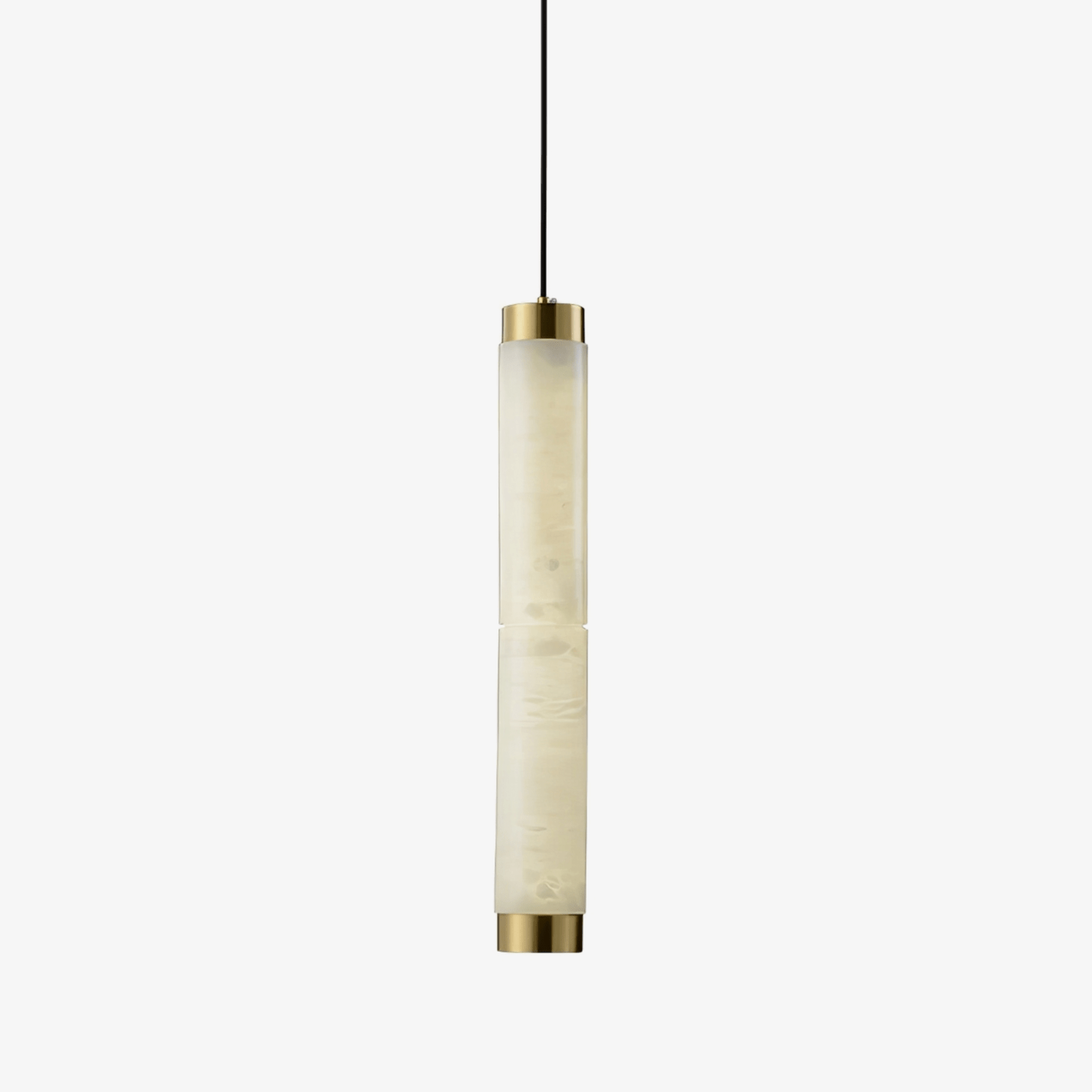 Aria Brushed Brass Alabaster Pendant Lamp – Elegant Ceiling Light