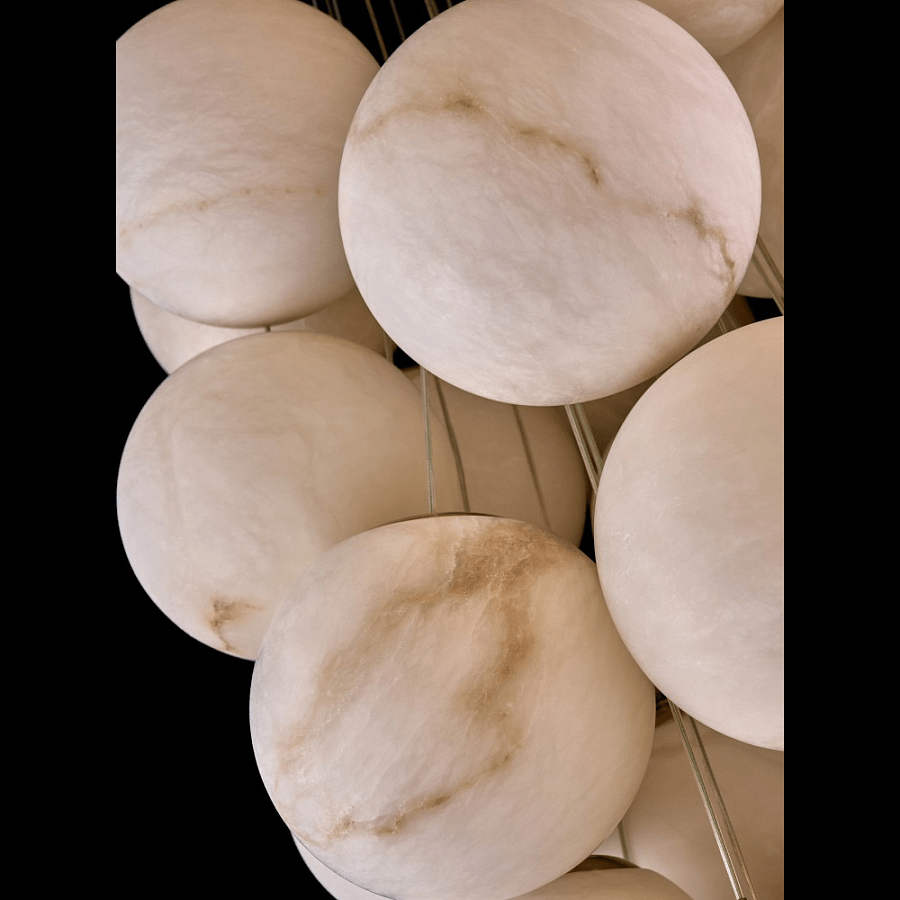 Cluster Alabaster Globe Chandelier - YIOSI
