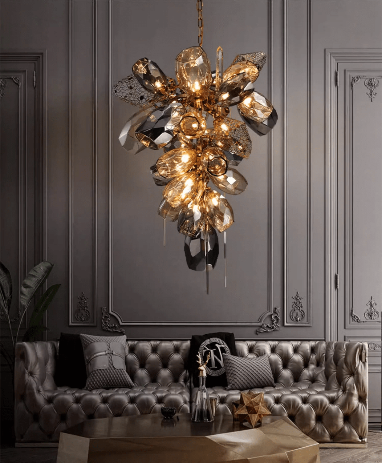 Modern Art Glass Crystal Chandelier - YIOSI