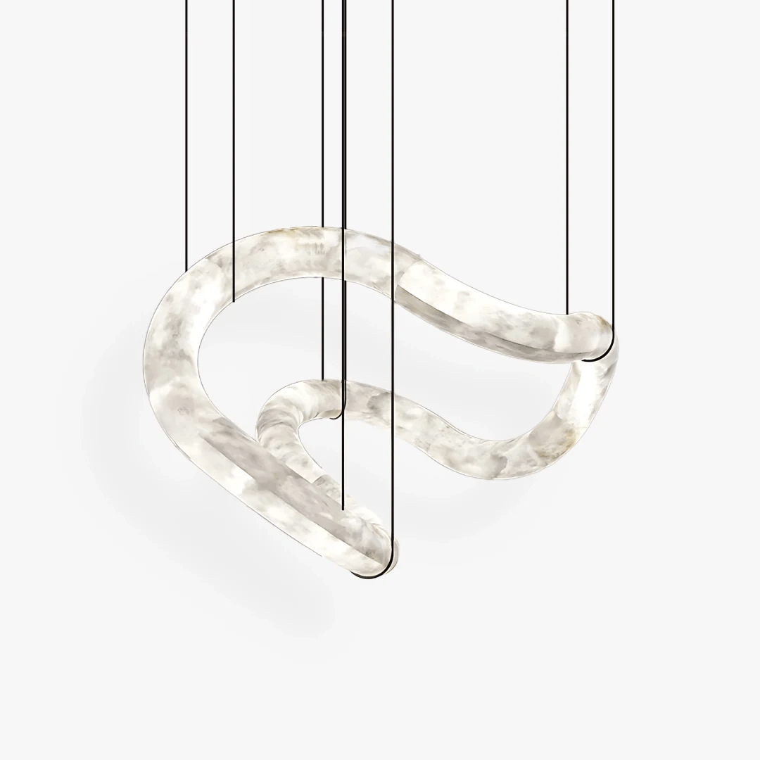 Ethereal Wave Alabaster Chandelier - YIOSI