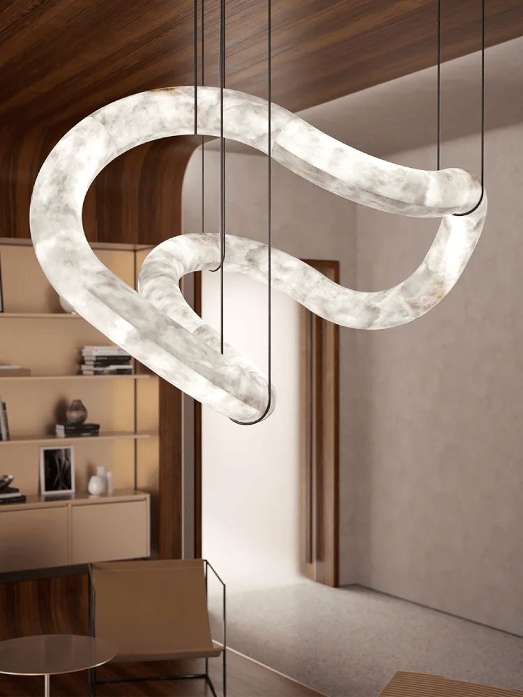 Ethereal Wave Alabaster Chandelier - YIOSI