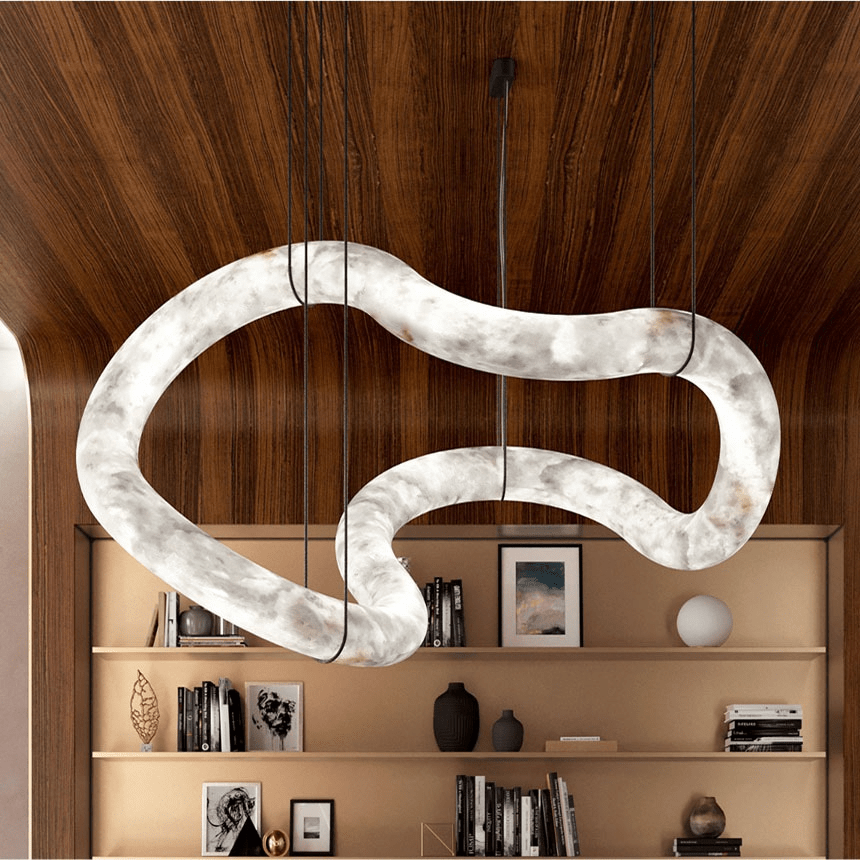 Ethereal Wave Alabaster Chandelier - YIOSI