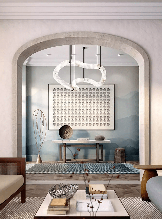 Ethereal Wave Alabaster Chandelier - YIOSI