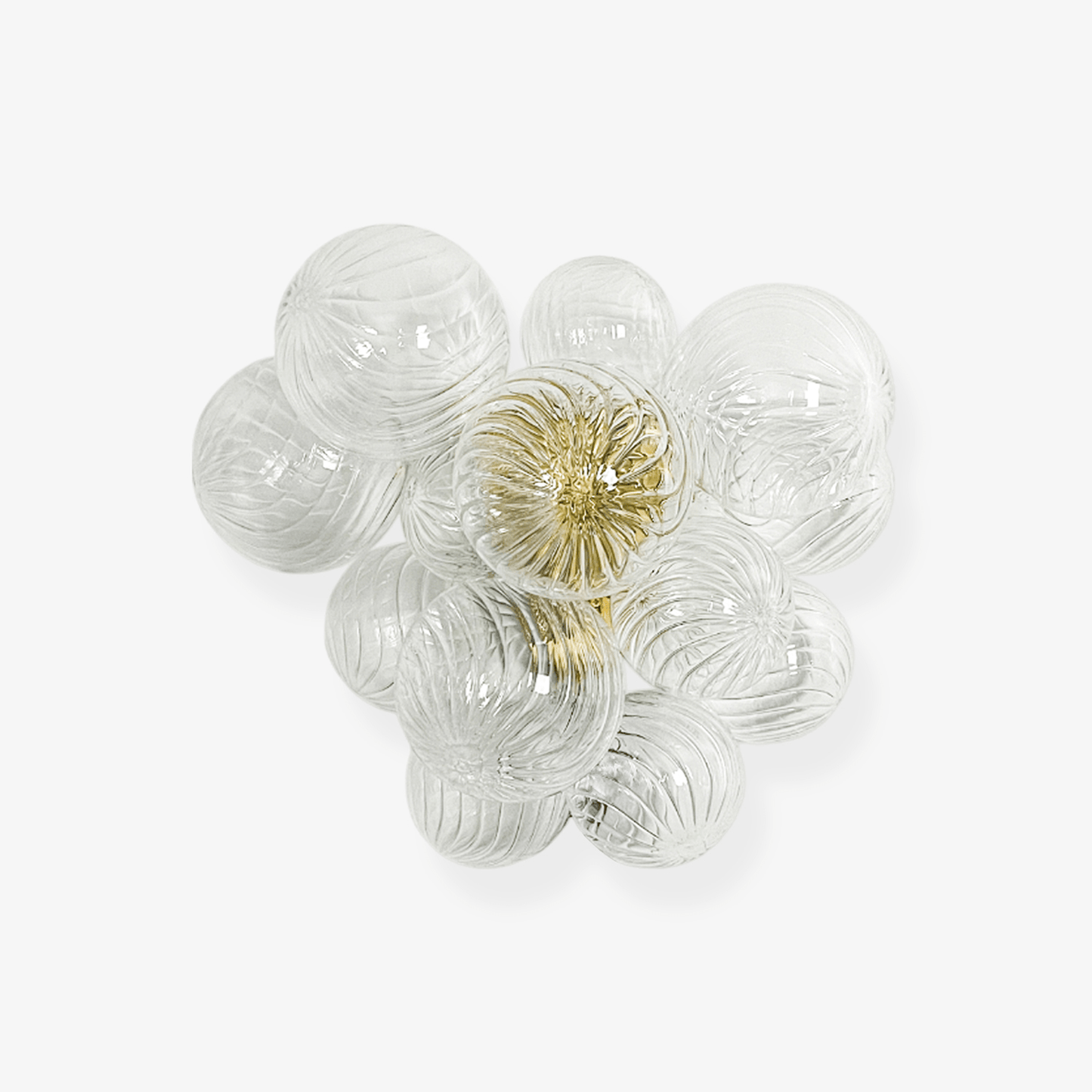 Talia Handblown Glass Gold & Clear Wall Lamp – Artistic Light