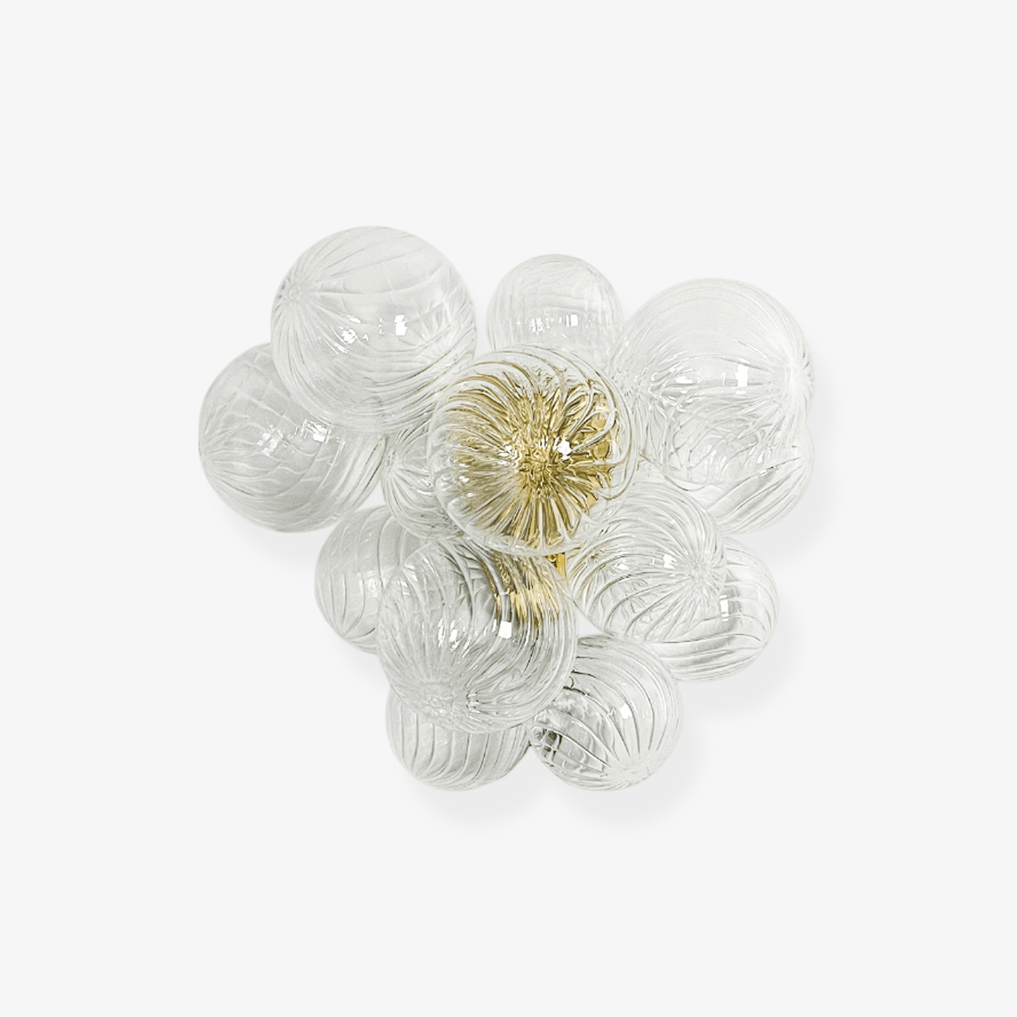 Talia Handblown Glass Gold & Clear Wall Lamp – Artistic Light