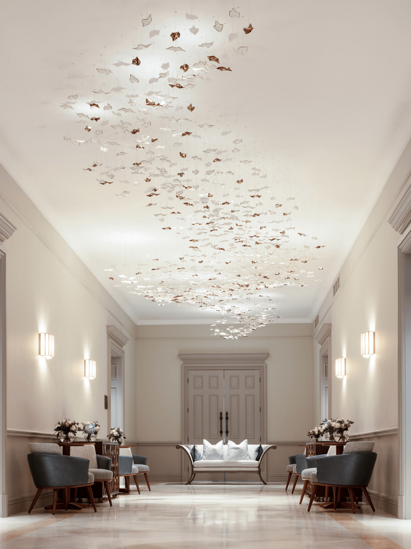 Leaf Twisted Sculptural Customize Chandelier - YIOSI