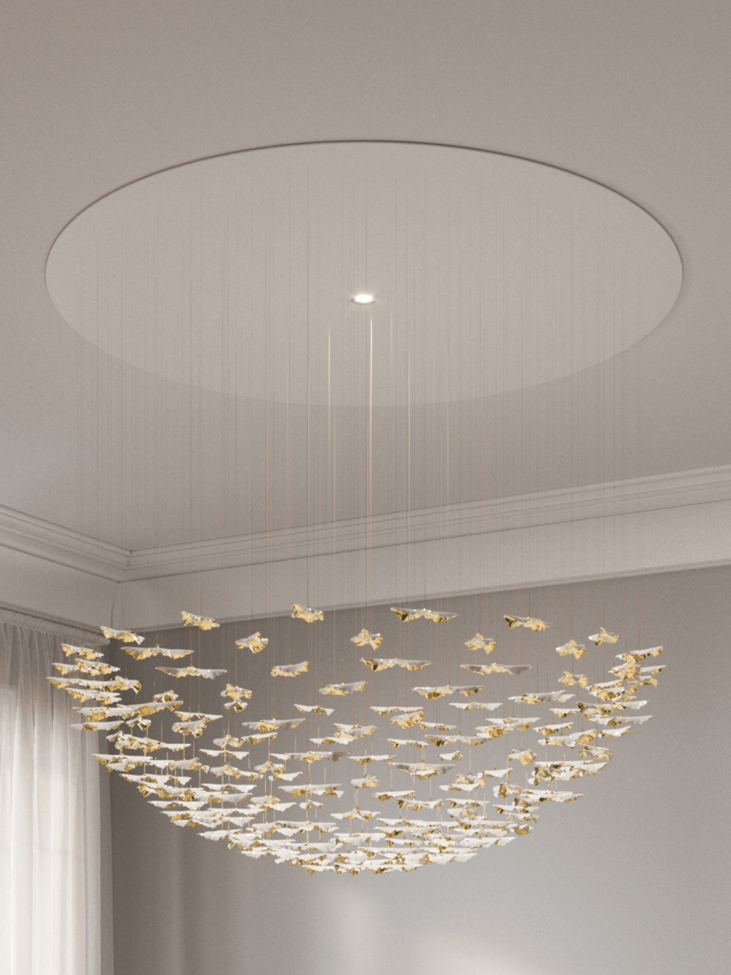 Leaf Twisted Sculptural Customize Chandelier - YIOSI