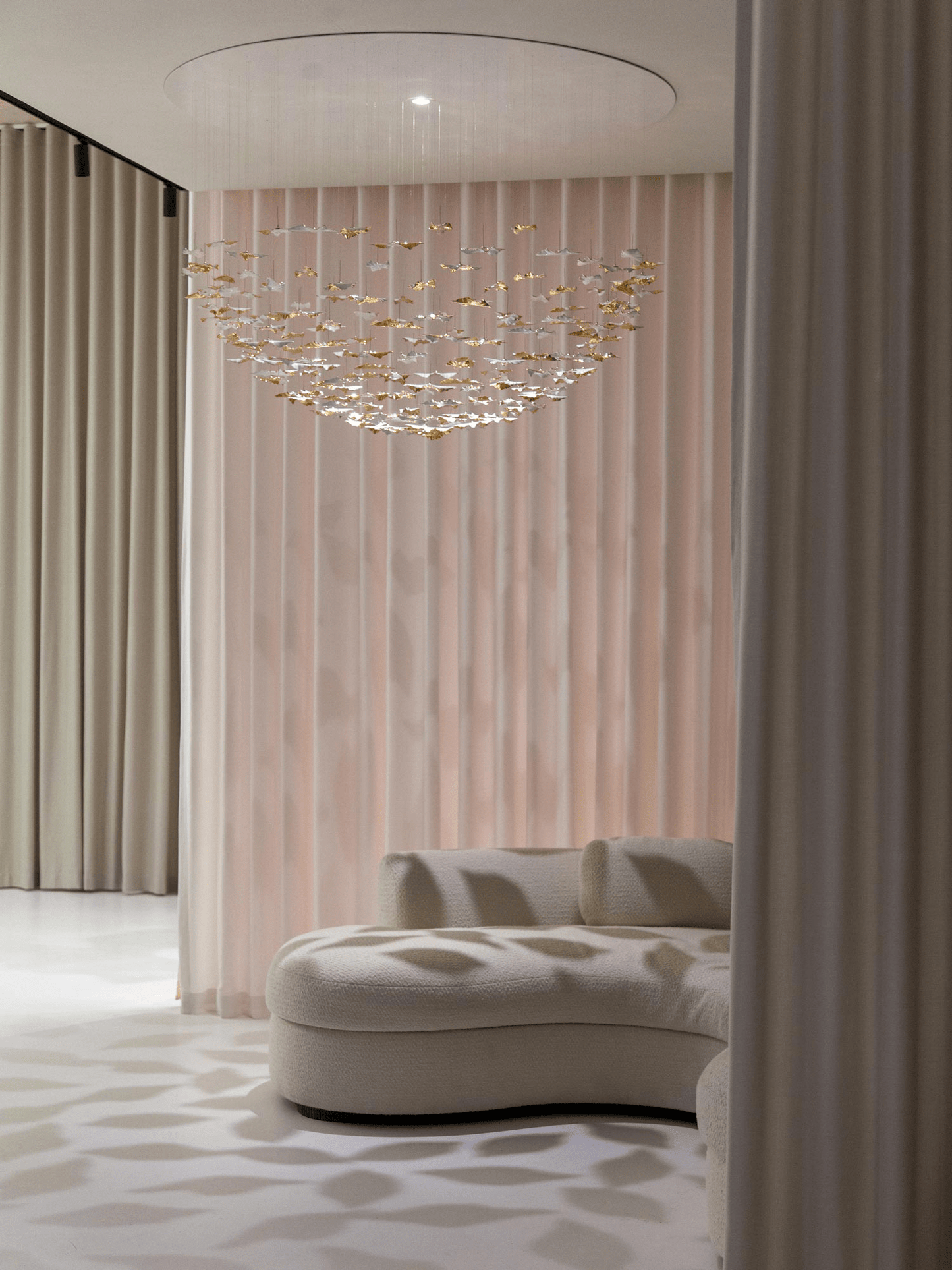 Leaf Twisted Sculptural Customize Chandelier - YIOSI