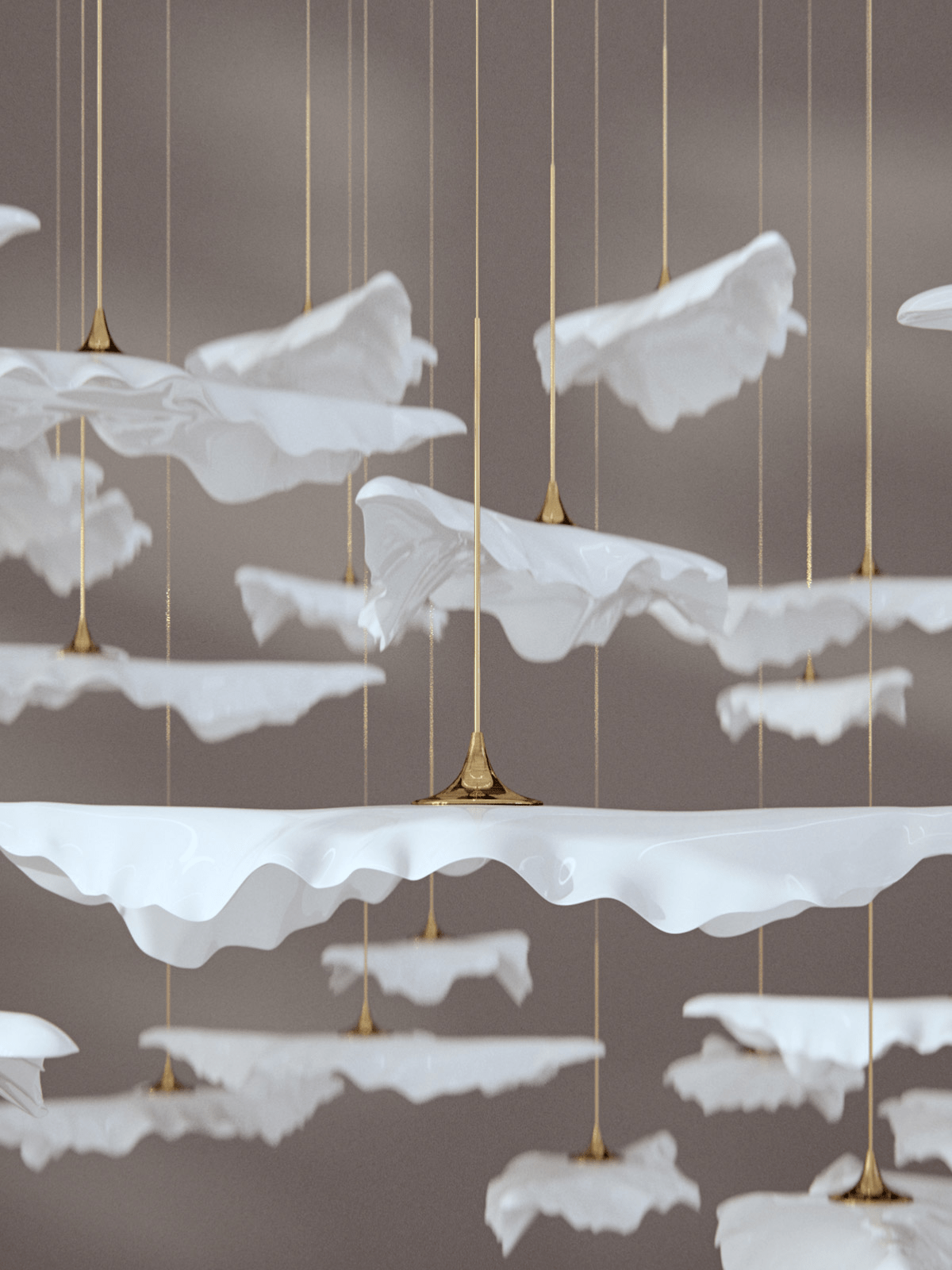 Leaf Twisted Sculptural Customize Chandelier - YIOSI