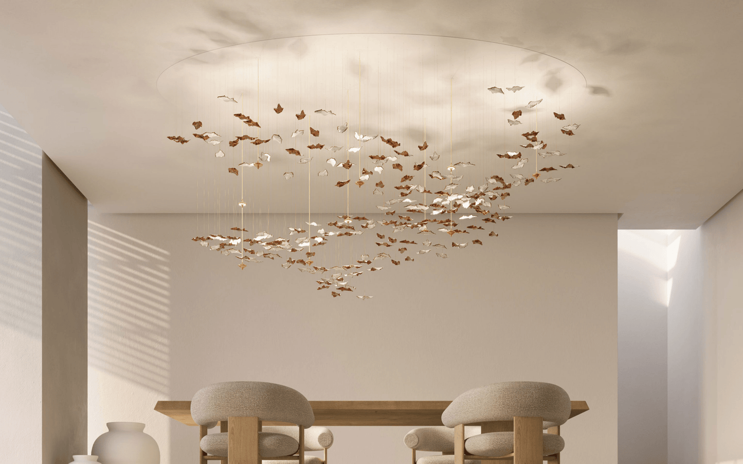 Leaf Twisted Sculptural Customize Chandelier - YIOSI
