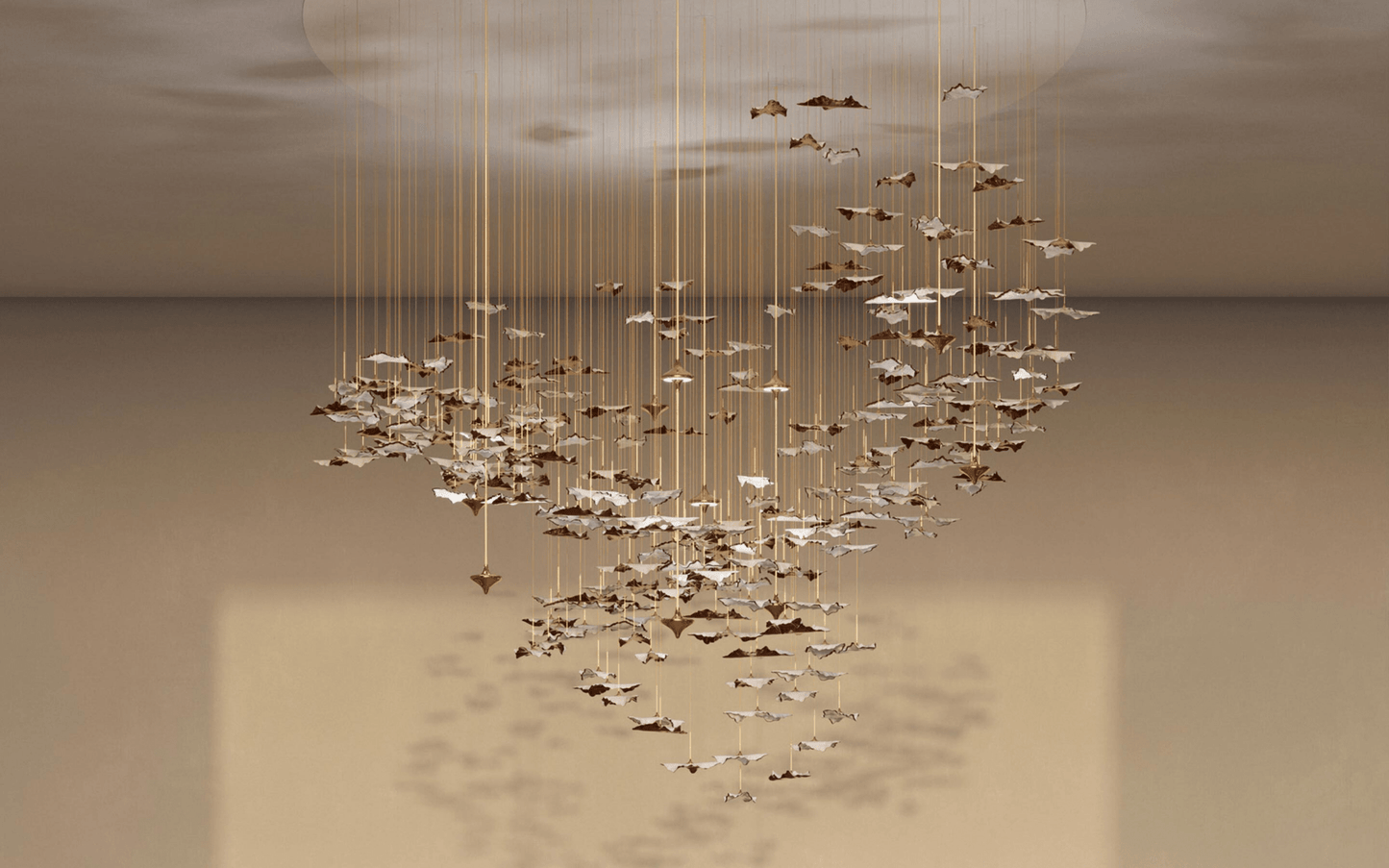 Leaf Twisted Sculptural Customize Chandelier - YIOSI