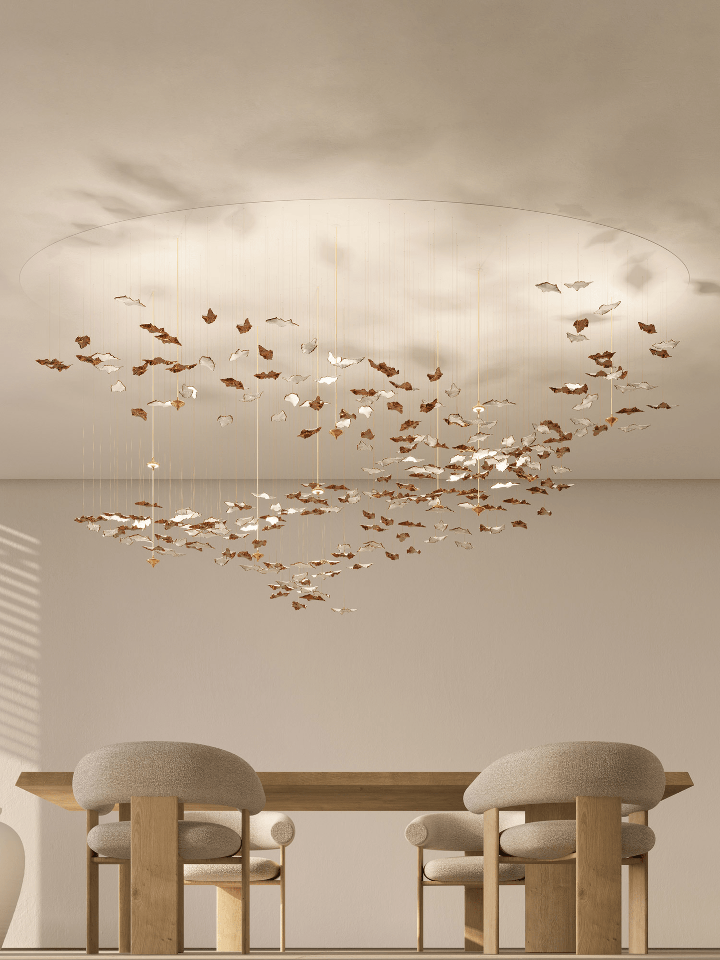 Leaf Twisted Sculptural Customize Chandelier - YIOSI