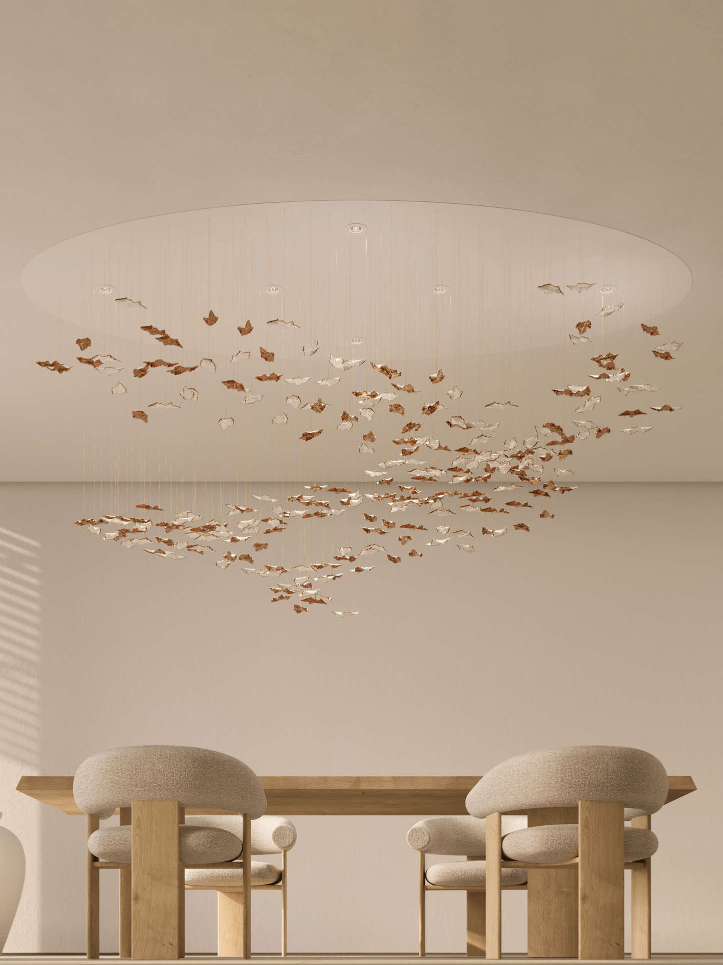 Leaf Twisted Sculptural Customize Chandelier - YIOSI