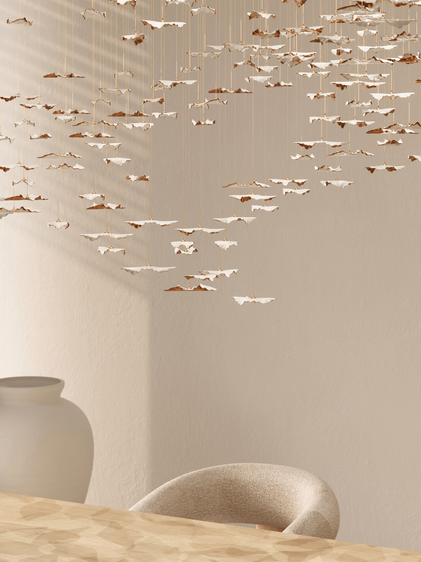 Leaf Twisted Sculptural Customize Chandelier - YIOSI