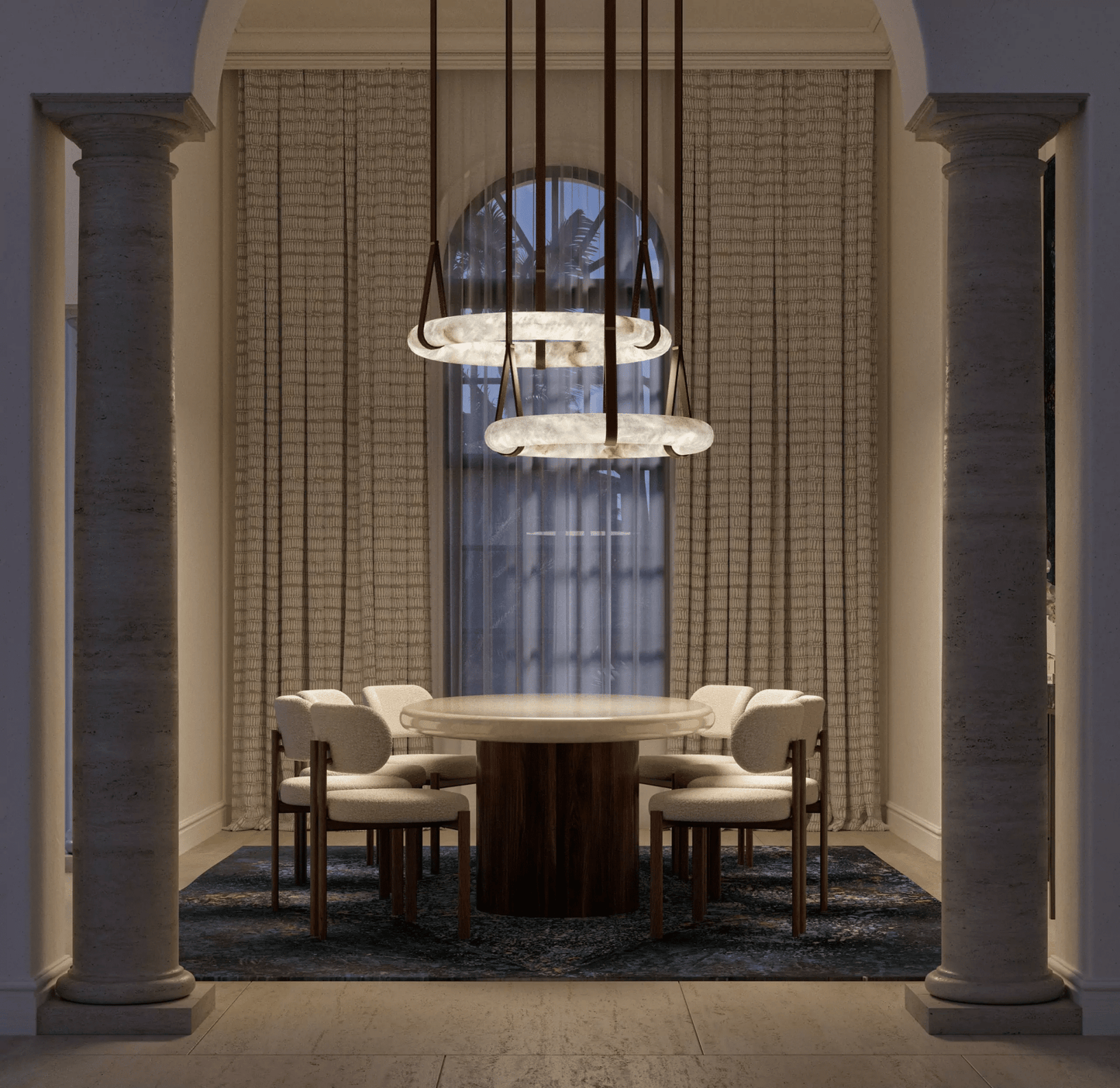 Vakkerlight Oslo Pendant Light A Alabaster Ring Ceiling Lamp