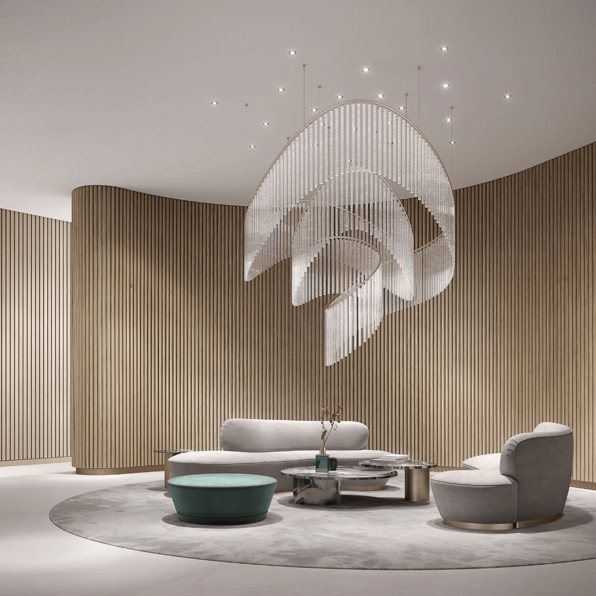 Crystal Spin Customize Chandelier - YIOSI