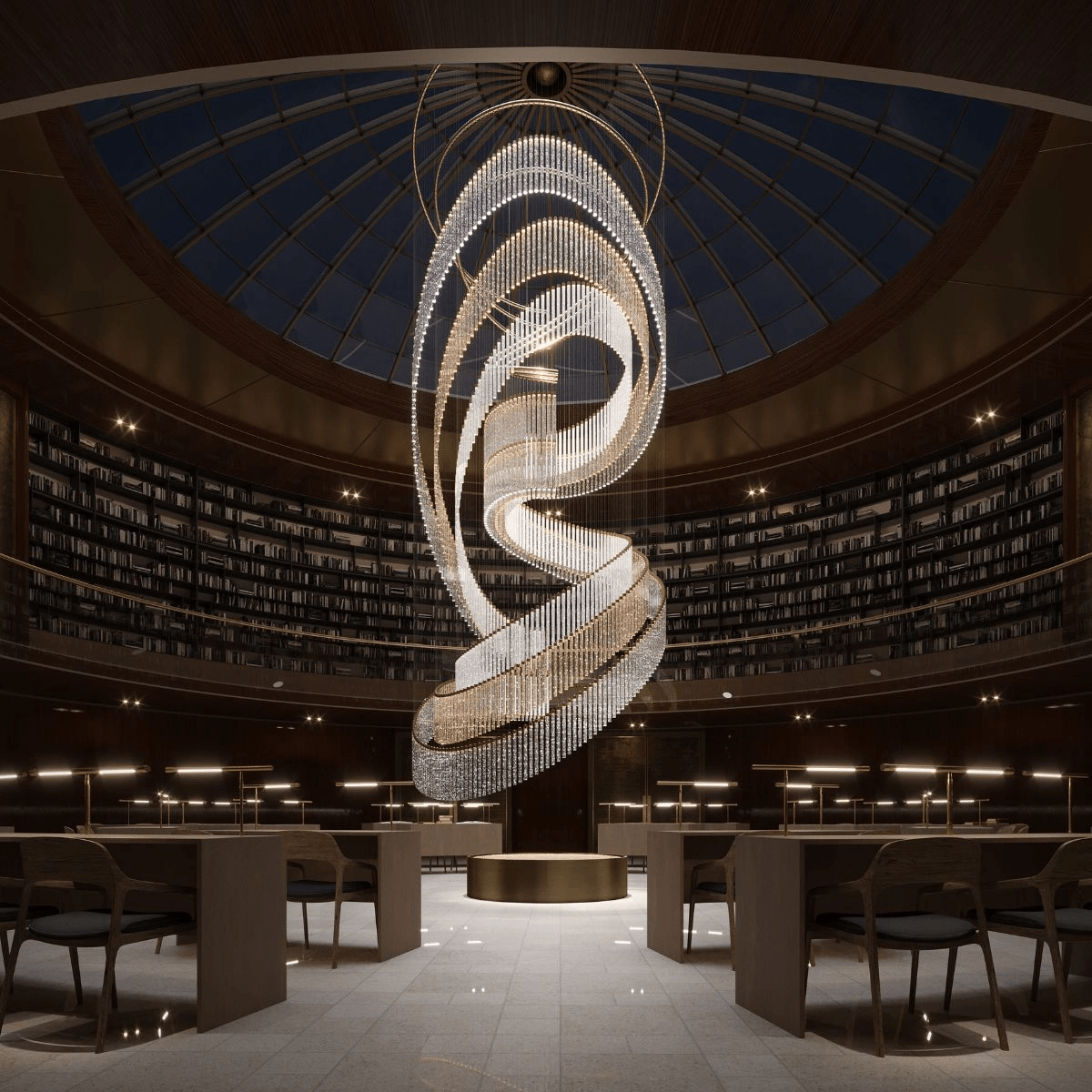 Crystal Spin Customize Chandelier - YIOSI