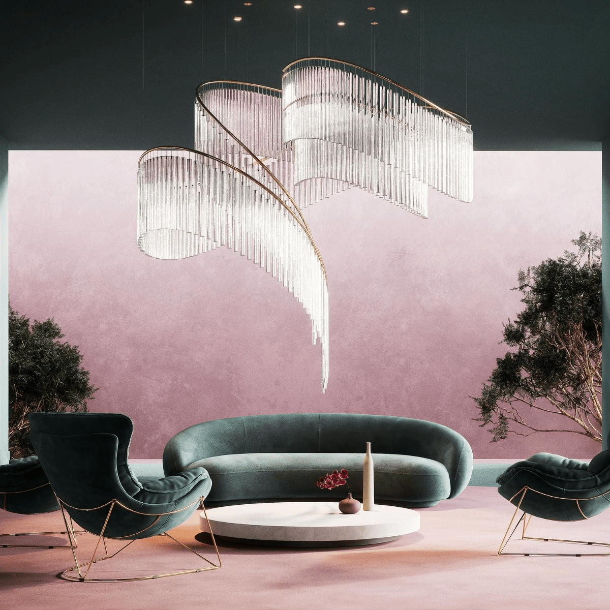 Crystal Spin Customize Chandelier - YIOSI