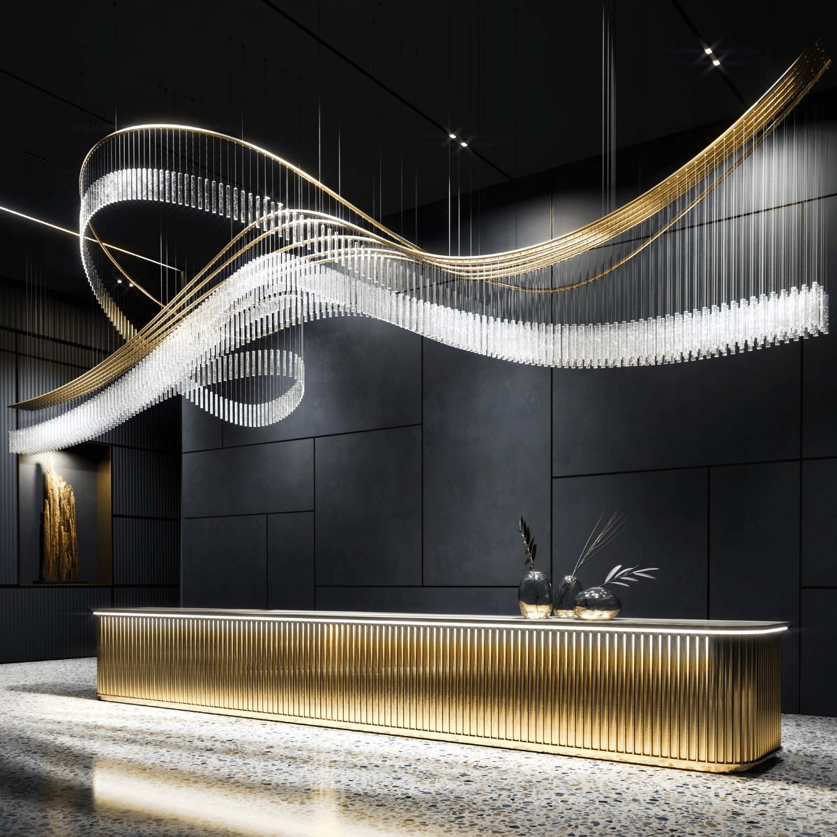 Crystal Spin Customize Chandelier - YIOSI