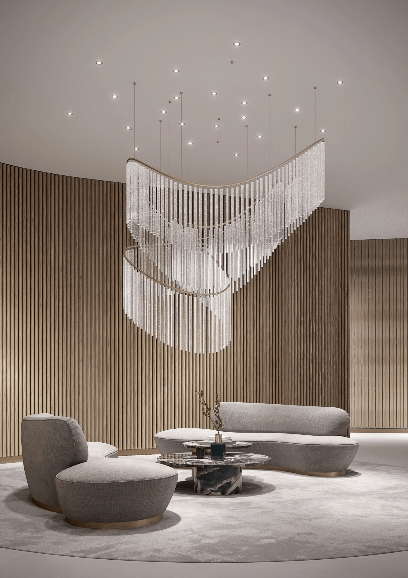 Crystal Spin Customize Chandelier - YIOSI