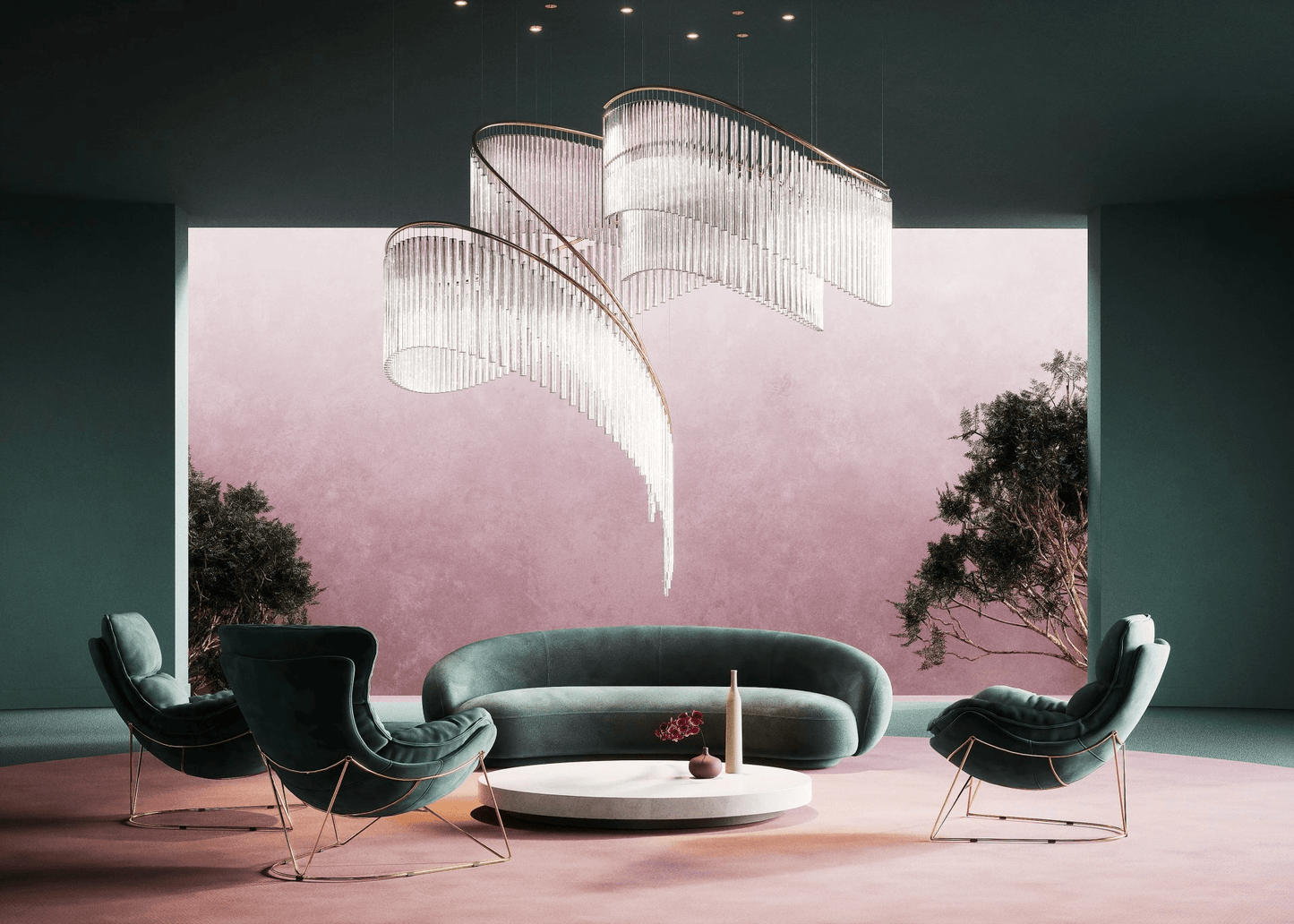 Crystal Spin Customize Chandelier - YIOSI